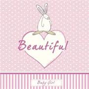 Rufus Rabbit baby girl greetings card