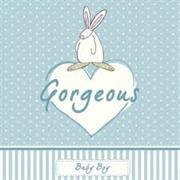 Rufus Rabbit baby boy greetings card
