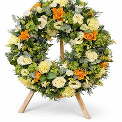  Wreath on a Wooden Stand